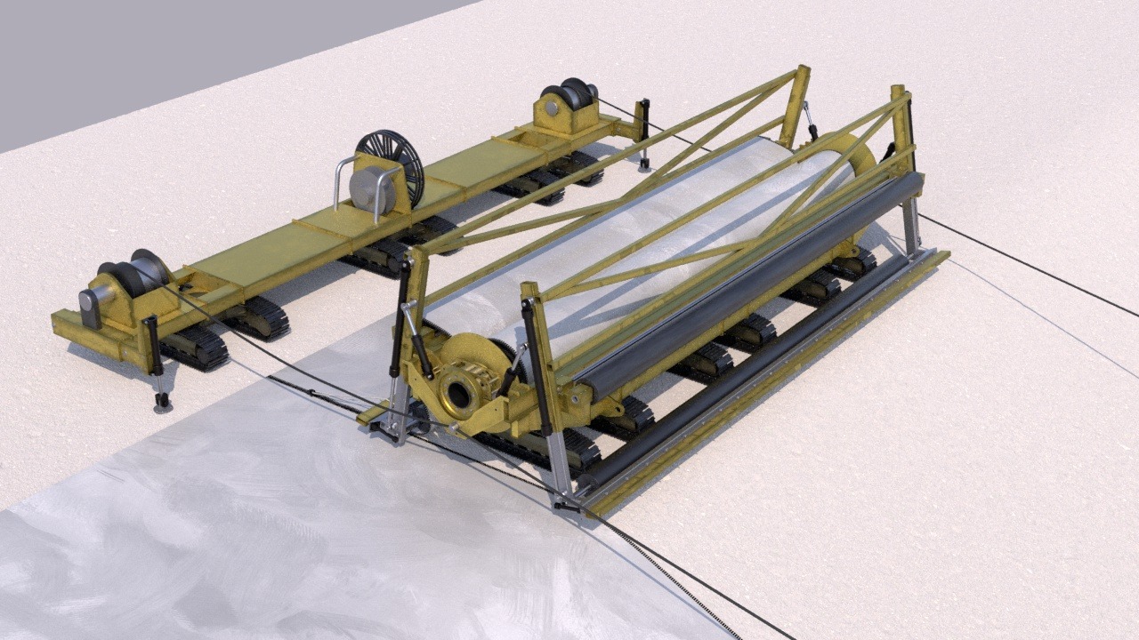 Geomembrane deployment system